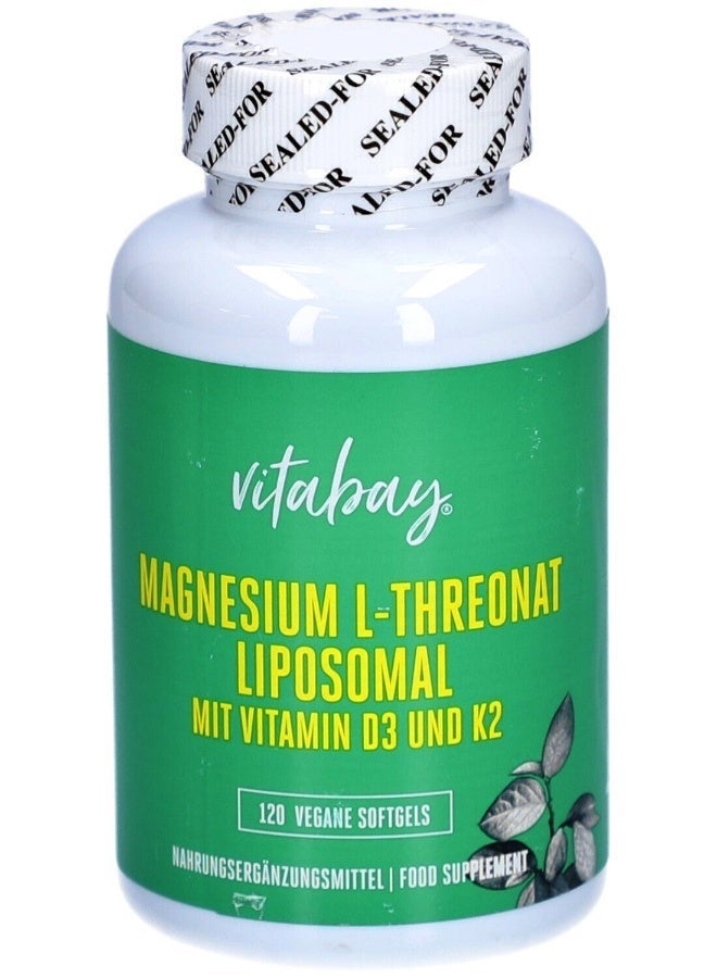 Vitabay Liposomal Magnesium L-Threonate 2000 mg - 120 vegan softgels - Image 1